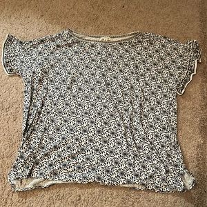 Max Studio Floral Tee- 1X